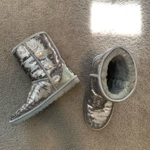 Silver sequin Ugg boots